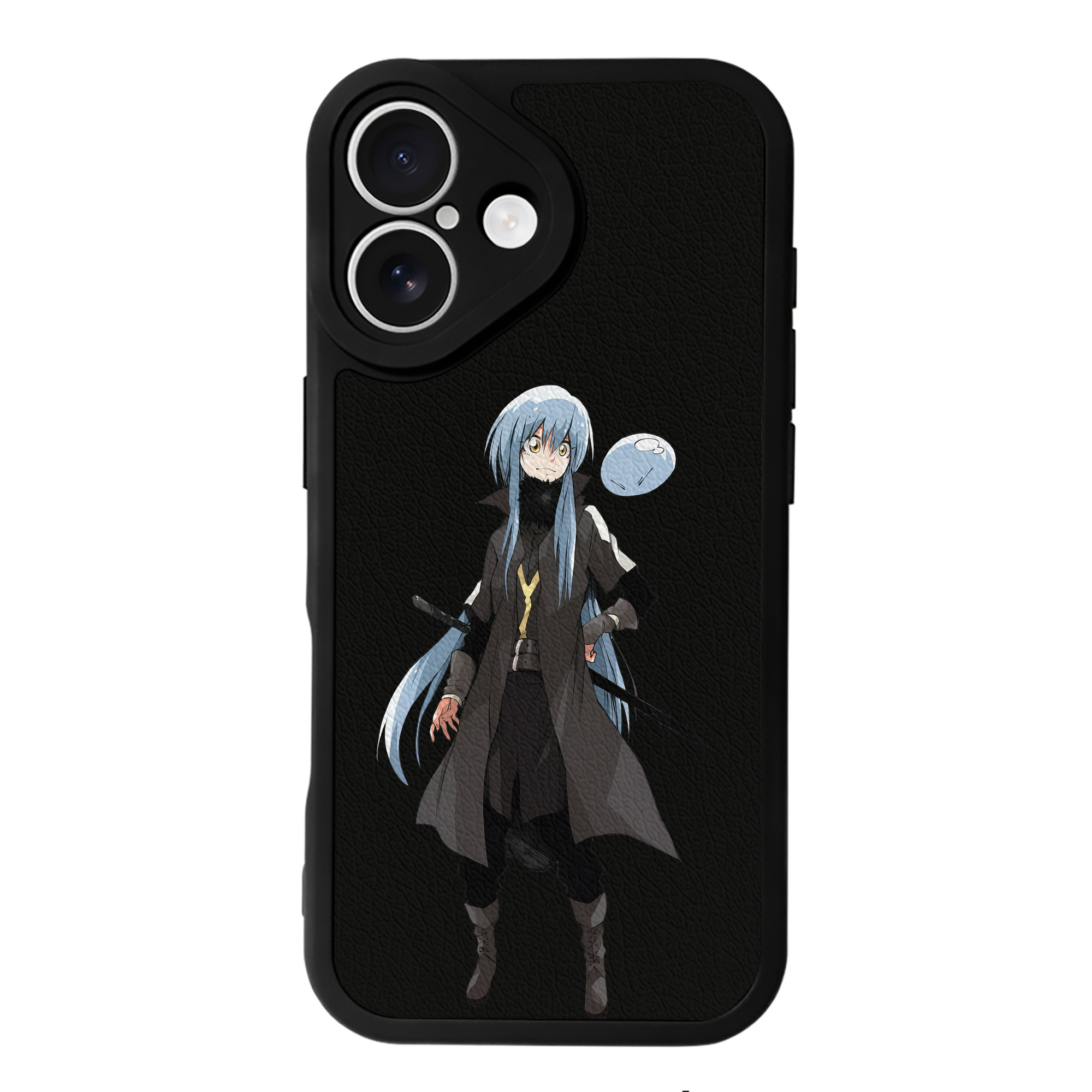 （画像用） 転スラ Regarding Reincarnated to Slime 【iPhone 16シリーズ対応】シリコンスマホケース（レザー調） 材質：シリコン